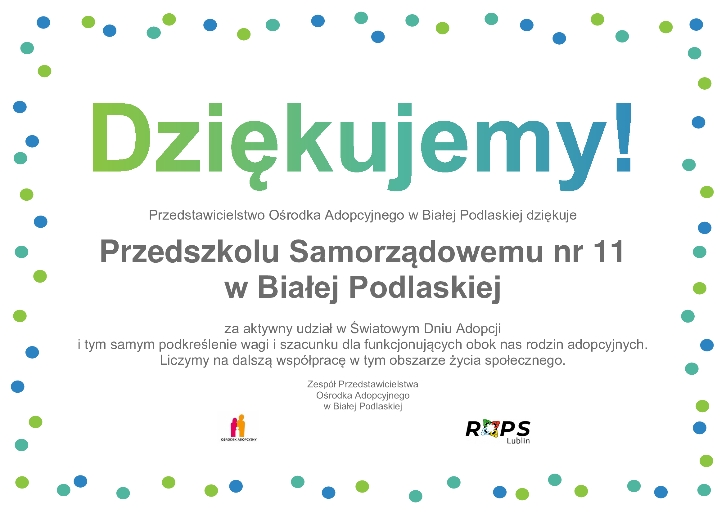 Podziękowanie